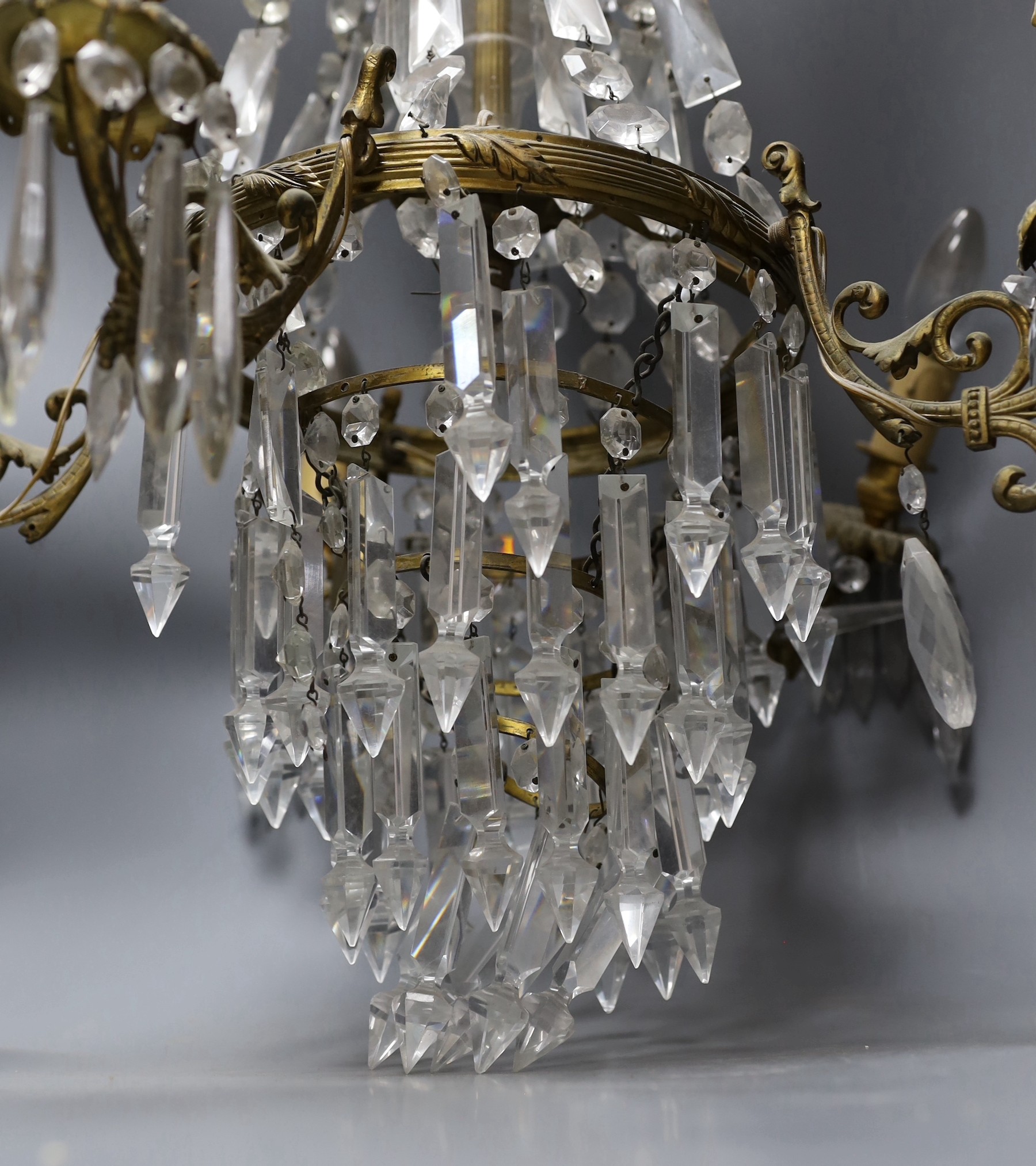 A five light bag chandelier